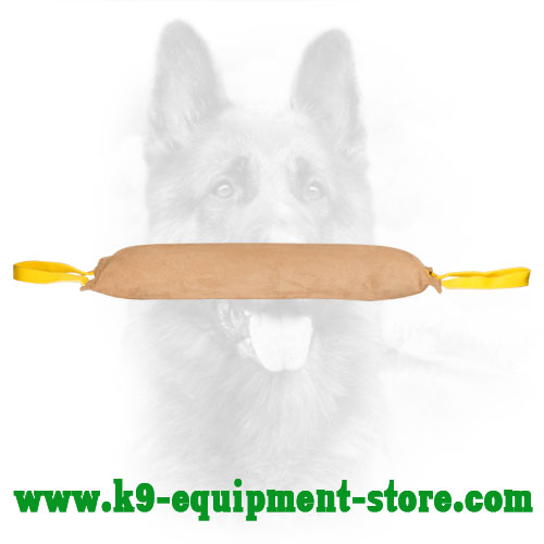K9 Leather Bite Tug with Soft Filling