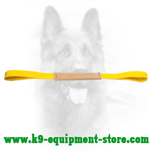 K9 Bite Tug Made of Leather with 2 Handles