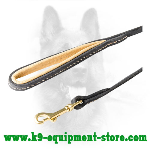 Canine Leather Leash with Rust Resistant Snap Hook