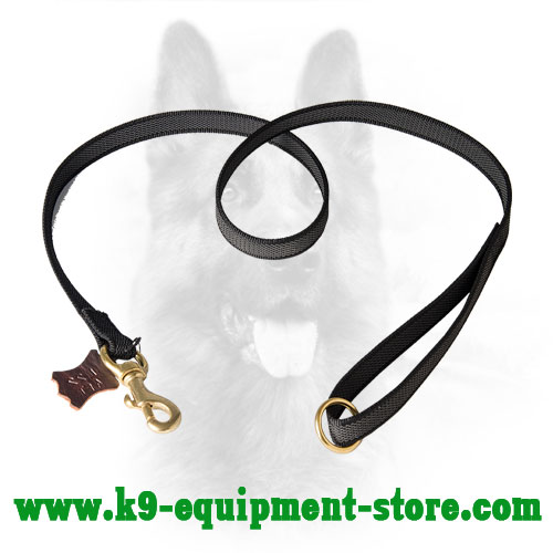 Canine Nylon Dog Leash Reinforced with Rubber Lines