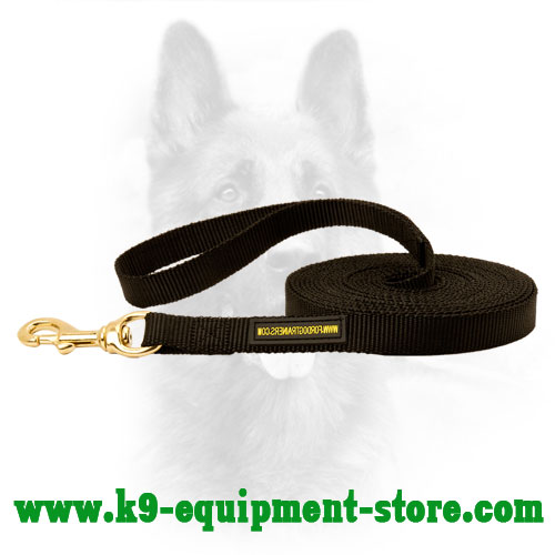 K9 Nylon Dog Leash with Easily Attached Brass Snap Hook