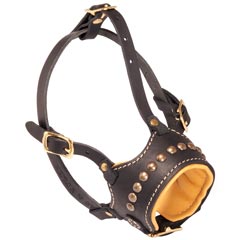 Extra-Durable Non-Toxic Leather K9 Muzzle