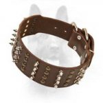 2 2/5 inch Wide K-9 Spiked & Studded Dog Collar