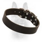 Leather Field Collar For Canine Dog