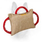 Durable Jute Dog Bite Pillow with Three Handles