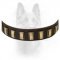 Plated Latigo Leather Dog Collar For Canine