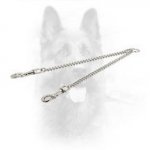 Chrome Plated Chain Coupler for Walking Two Dogs - 1/9 inch (3.0 mm) link diameter