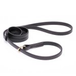 Black Biothane dog Leash and Collar Combo