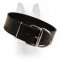 2 Inch Wide All Weather Leather Dog Collar For K9 Dogs