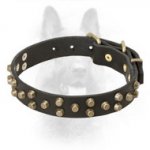 Studded Leather Collar for Police Dogs