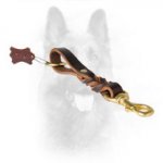 Short Leather Dog Lead (Pull Tab Lead) For Canines