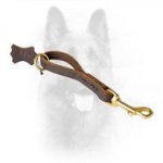 K9 Leather Grab Pull Tab Dog Leash