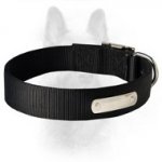 All Weather Nylon K9 Dog Collar With ID Tag