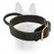 Dog Training Leather Collar With Handle For Canine Dogs