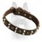 Custom Studded Leather Dog Collar For Canine