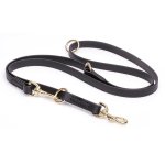 Multipurpose Black Biothane dog Leash for over 7 Different Activities