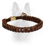 Braided Leather Choke Police Dog Collar
