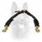 K9 Leather Dog Coupler with Decorative Braids