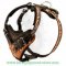 Painted In Flames Attack, Agitation Training K9 Leather Dog Harness