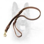 K9 Leather Dog Leash with Additional Handle