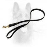 K9 Leather Dog Leash with Braided Decorations