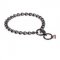 "Fur Protector" Black Stainless Steel dog Choke Collar - 1/6 inch (4 mm) wire diameter