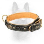 Braided Leather Custom Dog Collar For Canines