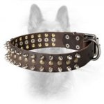 Wonderful Spiked and Studded Police Dog Leather Collar