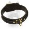 Gorgeous Wide 2 Ply Leather Dog Collar For Police Dogs