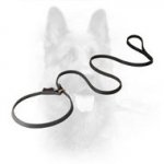K9 Leather Dog Leash Combined with Choke Collar