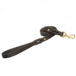Genuine Leather K9 Leash with Brass Snap Hook