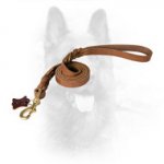 Braided Latigo Leather Police Dog Lead