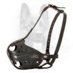 K9 Leather Dog Muzzle Attack Training