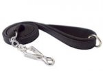Quality Canine Flat Leather Leash 3/4" on 6FT + quick release snap hook