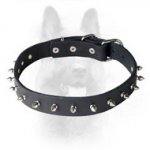 Spiked Leather Dog Collar for Canine Walking in Style