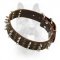 Best Studs and Spikes Leather Dog Collar For Police Dogs