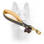 Nappa Padded Short Leather Dog Lead For Canine