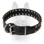 'Caterpillar' Studded Leather Dog Collar for Canine