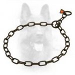 Black Stainless Steel K9 Fur Saver Choke Collar - 1/9 inch (3.0 mm) link diameter