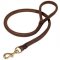 Natural Rolled Leather Dog Leash 3/4 inch for K-9 dogs
