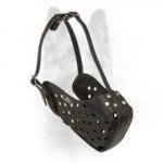 Canine Agitation Leather Dog Muzzle