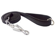 Quality Canine Flat Leather Leash 3/4" on 6FT + quick release snap hook