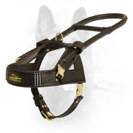K9 Leather Dog Harness for Guide and Assistance