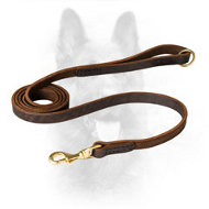 K9 Leather Dog Leash with Short Stitching