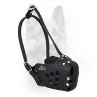 Agitation Training Leather K9 Muzzle