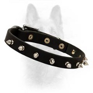Exquisite Leather Spiked Dog Collar For Police Dogs
