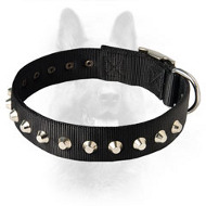 1 Row Studs Dog Collar-1 1/4" For Canine Dogs