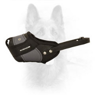 Canine Nylon and Leather Dog Muzzle for Agitation Training
