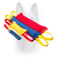 Bright French Linen Dog Bite Tugs