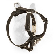 Extraordinary Studded Leather Harness for Police Dog Walking